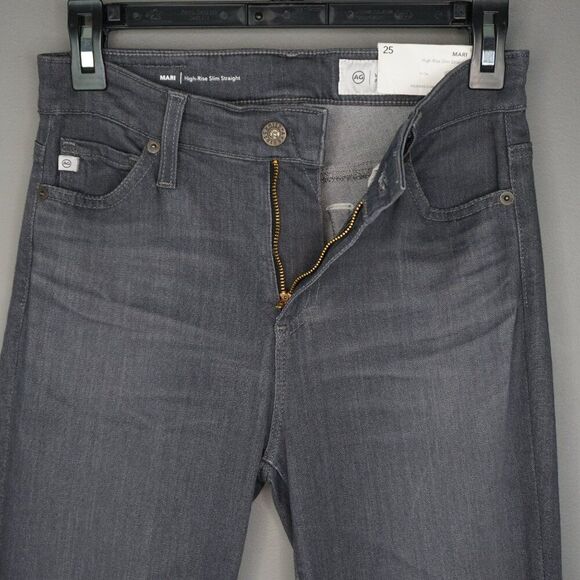 New Adriano Goldschmied Mari High Rise Slim Straight Jeans in Smoky Dust sz 25 - Picture 13 of 15